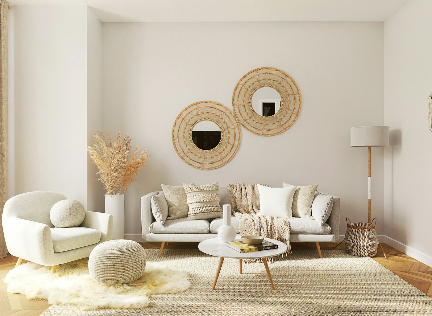 Ivory & Oak Living — a living room design direction offered by Smart Style Interiors