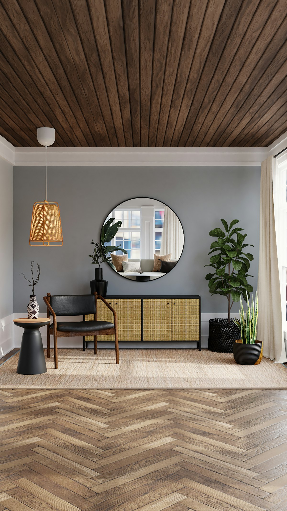 Herringbone Foyer, entrance & living in Hitec City by Smart Style Interiors