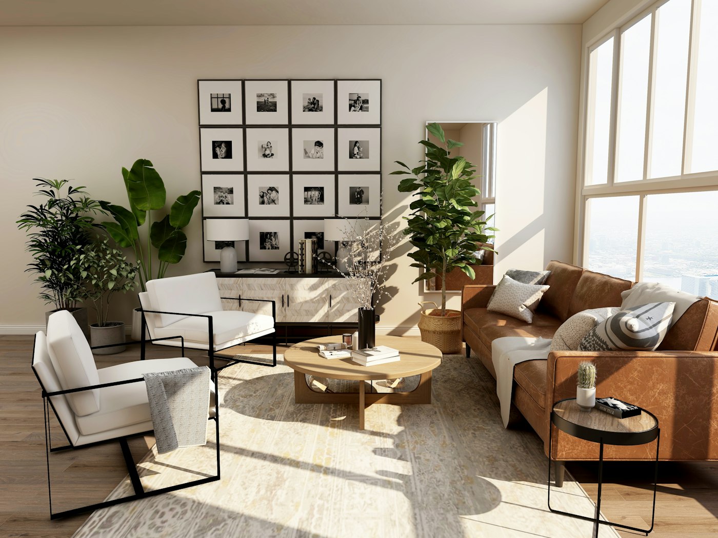Gallery Wall Loft — a living room design direction offered by Smart Style Interiors